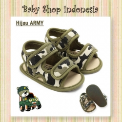 S979 Sepatu Sandal Bayi Sepatu Sandal Prewalker Import Army Green  large